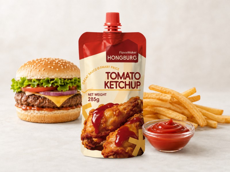 Klasický paradajkový kečup na hranolky a hamburgery